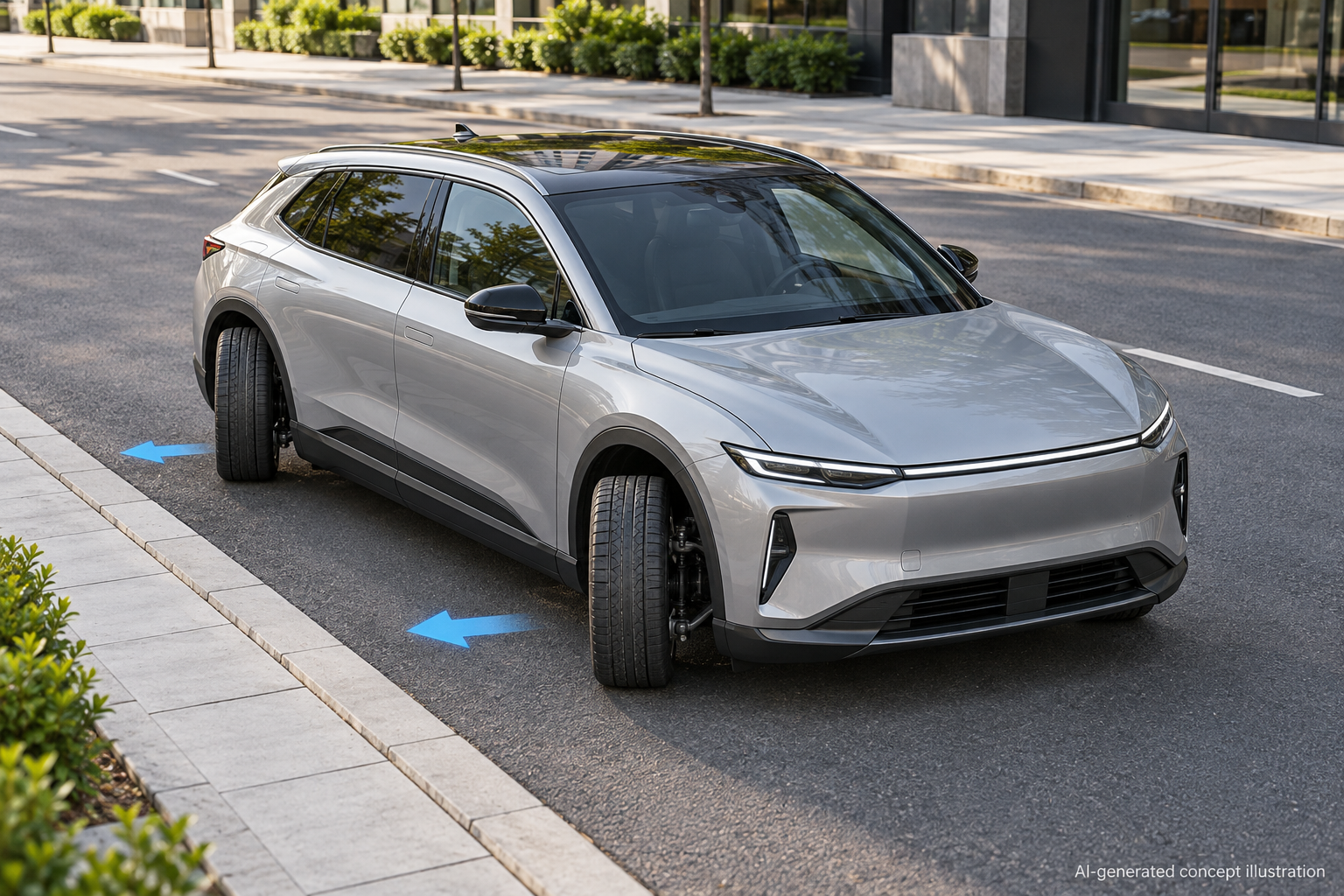 sideways ev car
